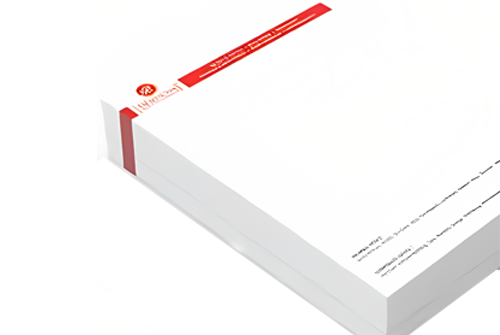 Bulk papers which had red theme Letterhead on it.
